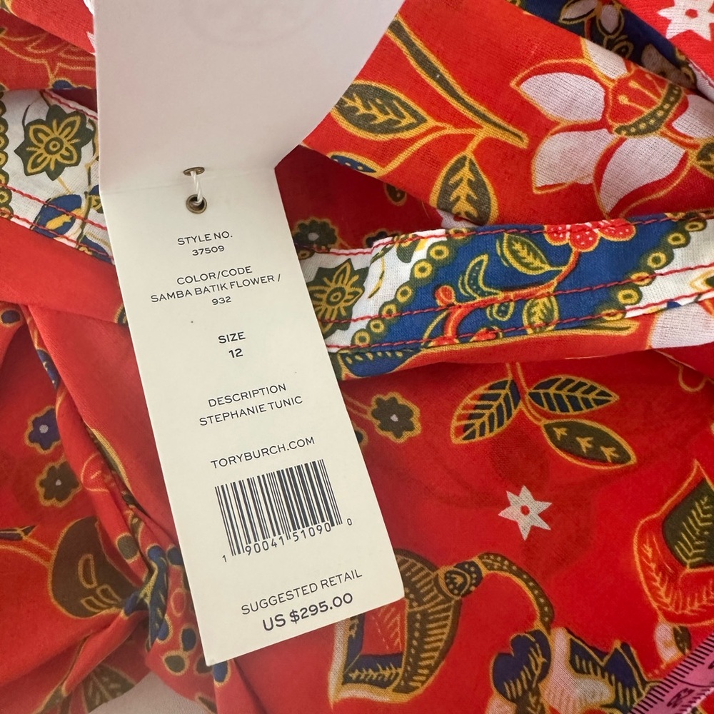 Tory Burch Red Floral Blouse - Picture 7 of 10